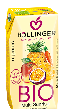 NAPÓJ WIELOOWOCOWY Z SOKIEM Z MARCHWI SUNRISE BIO 200 ml - HOLLINGER