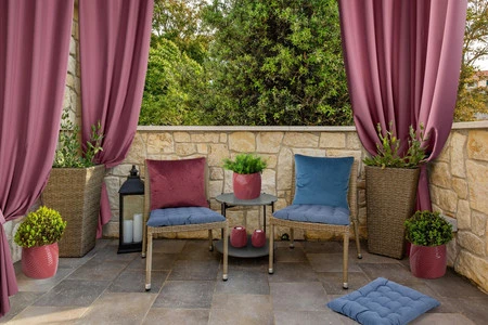 ZASŁONA GOTOWA RITA 140 X 250 CM CIEMNORÓŻOWY