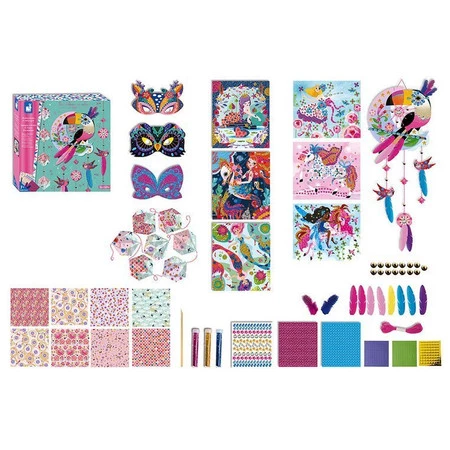 Janod Multizestaw kreatywny 11 dekoracji Tukan 7+