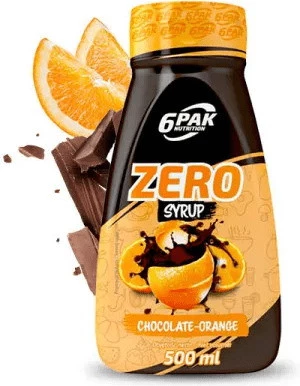 6PAK Syrop ZERO 500ml smak czekolada pomarańcza