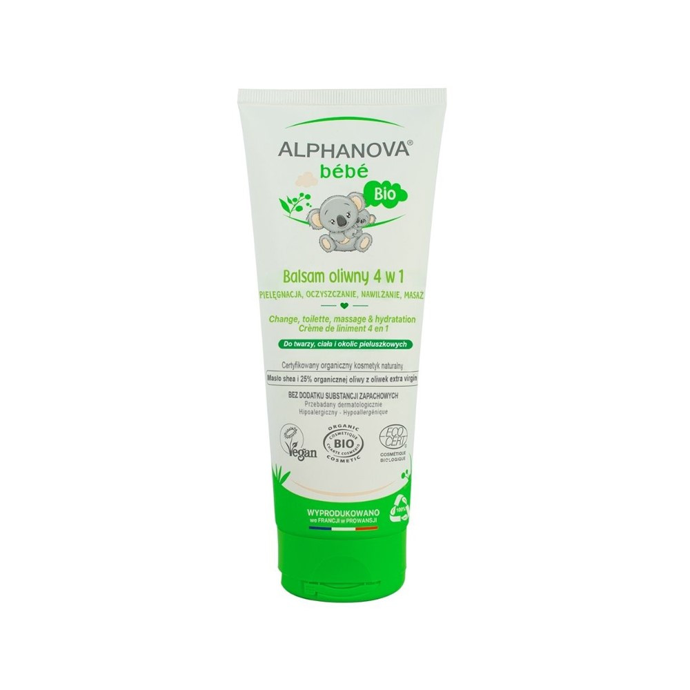 Alphanova Bebe Bio, Balsam oliwny 4w1, wielofunkcyjny, 200 ml - Nabea.pl