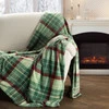 Koc świąteczny w kratę zielony, 150 x 200 cm