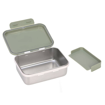 Lassig Lunchbox ze stali nierdzewnej Happy Prints oliwkowy