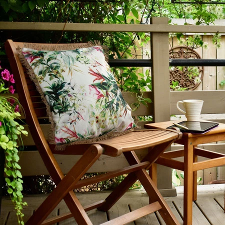 Poszewka Garden 45 x 45 cm, Biały