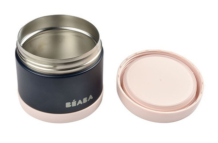 Beaba Pojemnik - termos obiadowy ze stali nierdzewnej z hermetycznym zamknięciem duży 500 ml light pink/night blue