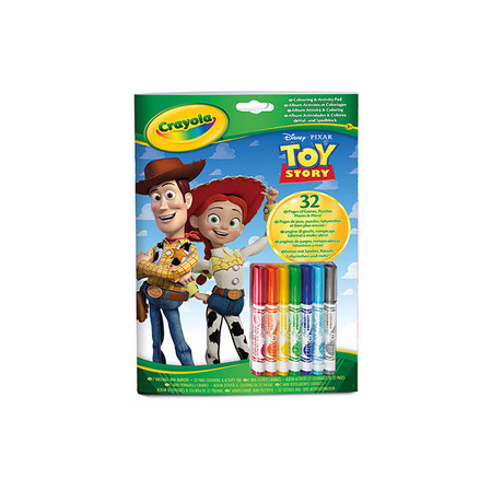 Crayola Kolorowanka dla dzieci z łamigłówkami i flamastrami Toy Story 3+