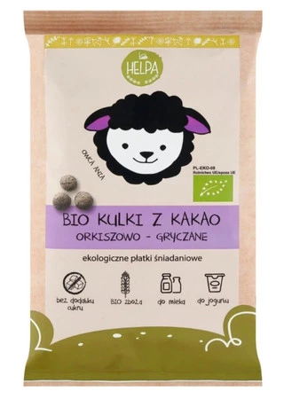 KULKI ORKISZOWO - GRYCZANE Z KAKAO BIO 160 g - HELPA
