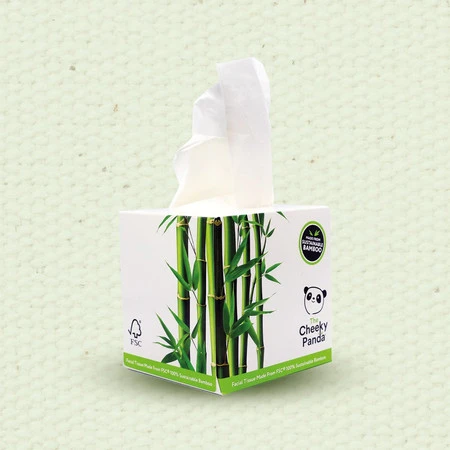 Cheeky Panda, Chusteczki kosmetyczne uniwersalne, pudełko kostka 56 szt.