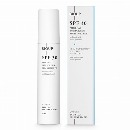 Bioup SPF 30 Krem nawilżający z filtrem mineralnym