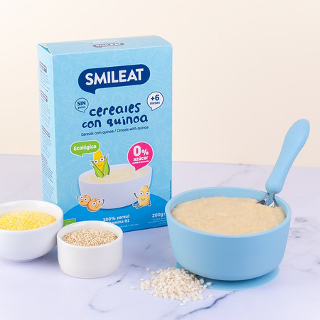 Smileat, BIO Kaszka bezglutenowa dla niemowląt z komosą ryżową 4m+, 200g