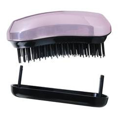 Brush & Go kompaktowa szczotka do włosów z nakładką Metaliczny Róż