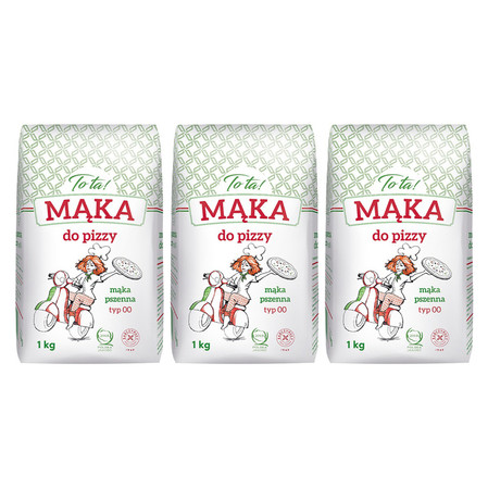 Zestaw 3x ToTa! Mąka pszenna do pizzy typ 00 - 1 kg