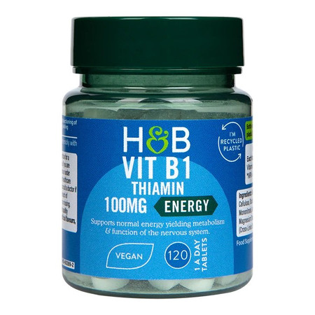 Holland Barrett Vit B1, 100 mg Witamiana B1 - 120 tabl.