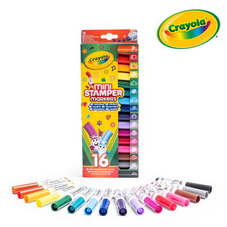 Crayola Flamastry ze stempelkami markery do stempli mini Emoji 16szt.