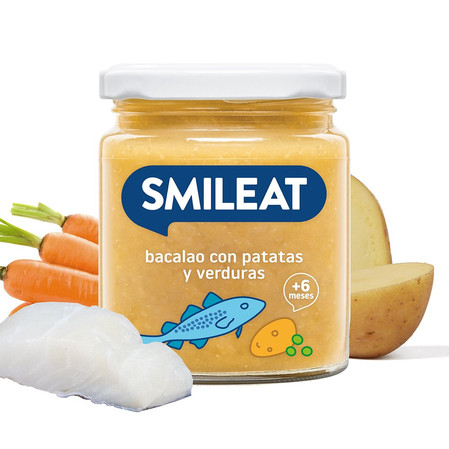 Smileat, Słoiczek z dorszem, BIO ziemniakami i BIO warzywami 6m+, 230g