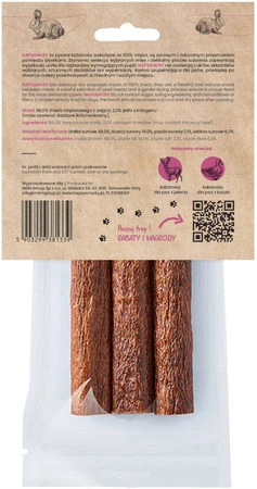 Happy Snacky NAPSANOSY Kabanosy z Zająca 3szt.