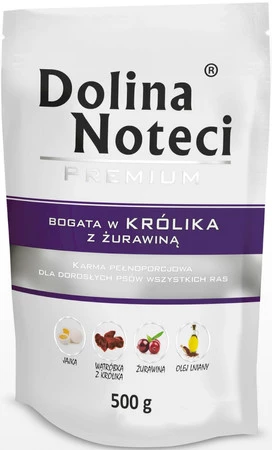 DOLINA NOTECI PREMIUM Królik Żurawina 500g