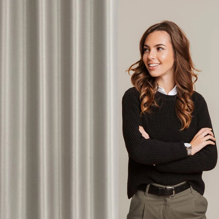 ZASŁONA GOTOWA SELINA 140 X 250 CM CIEMNOBEŻOWY