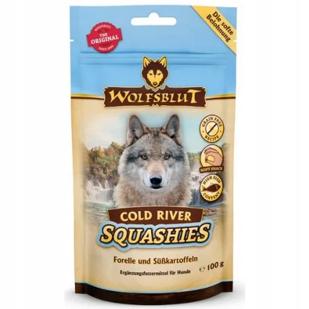 Wolfsblut Dog Squashies Cold River  – miękka przekąska treningowa bez zbóż - 100g