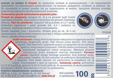 BROS proszek na mrówki 100g