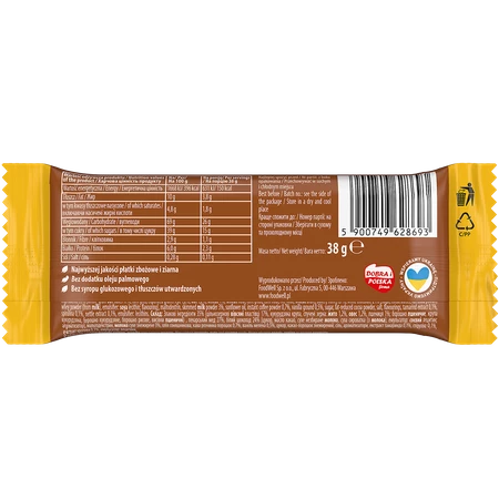 Zestaw: 10x Bakalland BA! Baton zbożowy Wanilia i kawa - DETOX - 38g