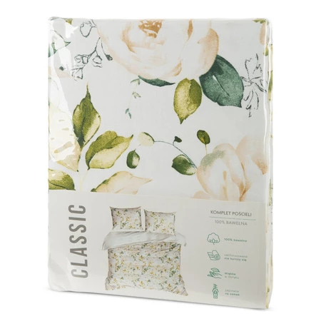 Komplet pościeli bawełnianej Sonia 35, 220 x 200 cm, Biały