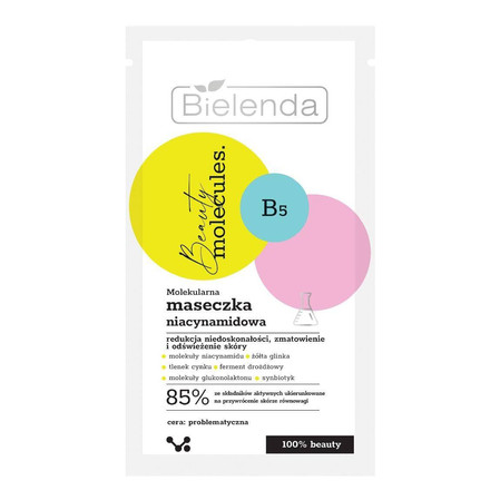 Bielenda Beauty Molecules.Molekularna Maseczka niacynamidowa - do cery problematycznej 8g