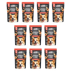 Zestaw 10x Pan Mięsko Karma mokra dla psa Kawałki w sosie Wołowina z koziną pies dorosły 150g