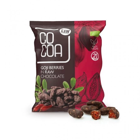 COCOA JAGODY GOJI W SUROWEJ CZEKOLADZIE BIO 70 g