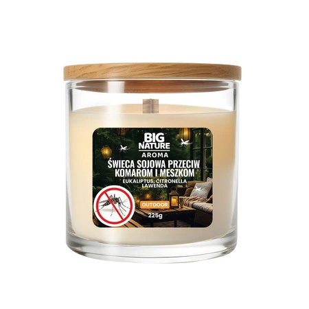 Big Nature Świeca sojowa przeciwko komar i meszkom OUTDOOR 225g