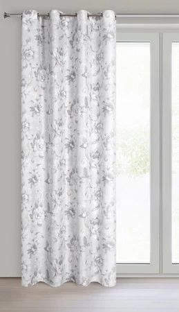 ZASŁONA GOTOWA SIENNA 140 X 250 CM SREBRNY