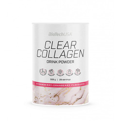 BioTech USA Clear Collagen 308g o smak truskawka żurawina