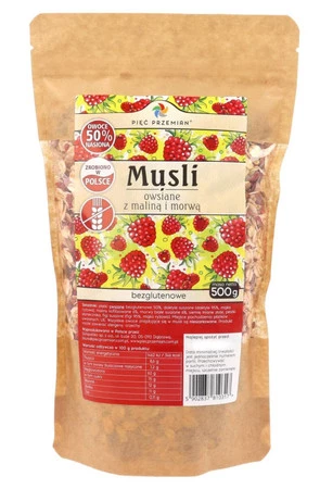 Pięć Przemian − Musli owsiane malina z morwą bezgl. − 500 g