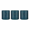 PK - Zestaw 3 pojemników ceramicznych, tealblue, A