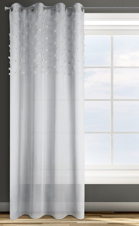 ZASŁONA GOTOWA D91 STELLA 140 X 250 CM SREBRNY