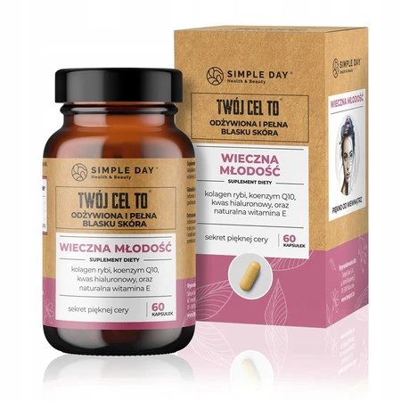 Twój Cel to Wieczna Młodość - Kolagen rybi Koenzyn Q10 kwas hialuronowy - 60 kaps.