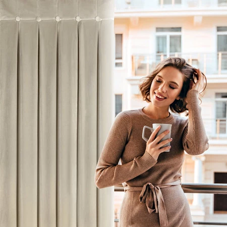 Zasłona BEŻ 85X250 SZELKI