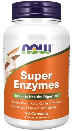 Now - Super Enzymes – Kompleks enzymów – 90 kaps
