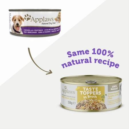 APPLAWS TOPPERS Kurczak Dynia Warzywa dla psa 156g