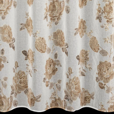 Zasłona ZAS/MELA/BEŻ+ZŁ 140X250 PRZELOTKI