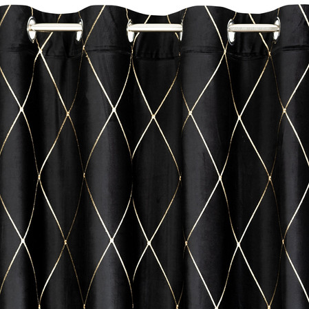 ZASŁONA DEKORACYJNA PIERRE CARDIN MARGO 140 X 250 CM CZARNY
