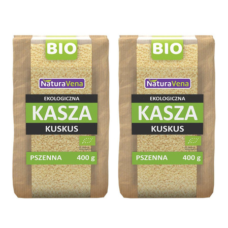 Zestaw: 2x KASZA KUSKUS BIO 400 g - NATURAVENA