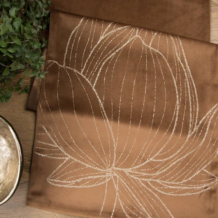 OBRUS BLINK 12 35 X 220 CM BRĄZOWY