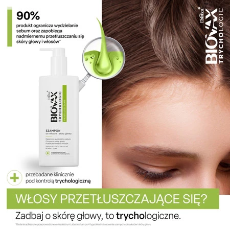 L'biotica Biovax Trychologic szampon przetłuszczanie 200 ml