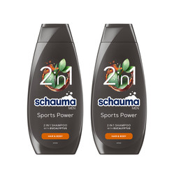 Zestaw: 2x Sports Power Shampoo szampon wzmacniający do mycia włosów i ciała 400ml