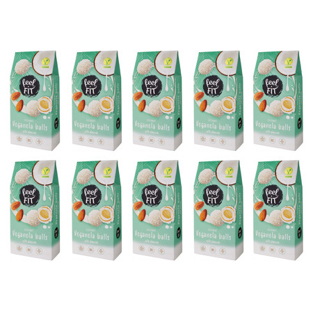 Zestaw 10x Veganella kulki kokosowe z migdałem 63 g