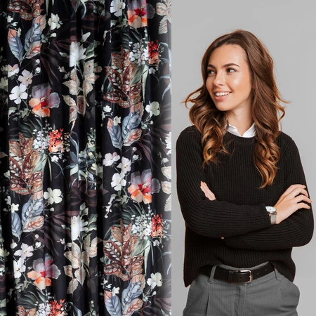 ZASŁONA GOTOWA ALANI NA TAŚMIE 140 X 270 CM CZARNY