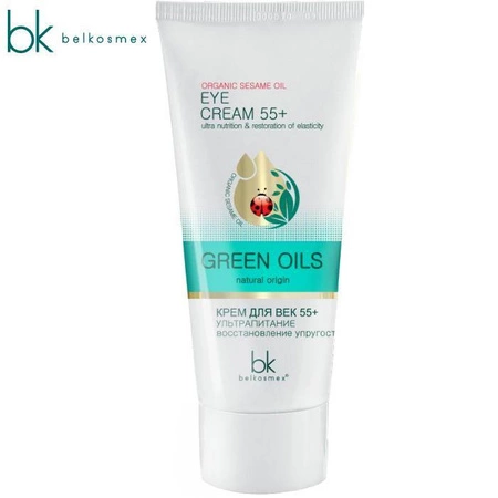 Green Oils krem dla powiek 55+, odżywienie i przywrócenie elastyczności, 20g Belkosmex