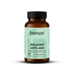 Zestaw Intenson: 2x Kolagen Anti-Age + Hialuron + Witamina C 90 tabl. + 1x Collagen Candy 60 tabl. smak truskawka - gratis