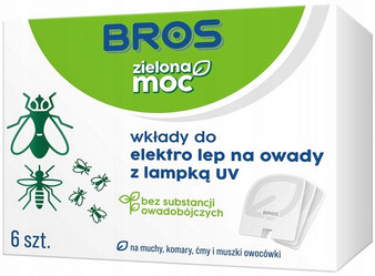 BROS - Zielona Moc wkłady (6 szt.) do elektro lep na owady z lampką UV